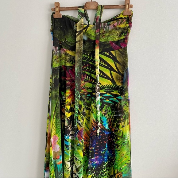 Elana Kattan Floral Jungle Print Maxi Dress Size Large - Picture 4 of 8